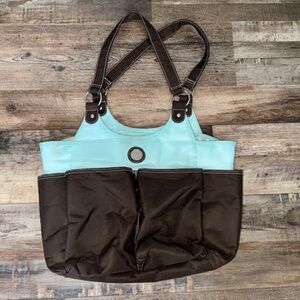 Carter's baby toddler diaper bag. Washable Plastic lined interior. Shoulder tote